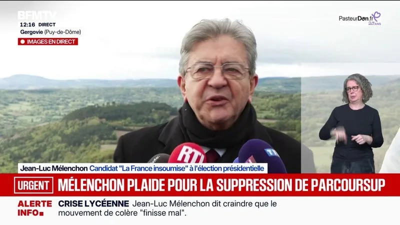 Ukraine: "Avec Trump, on ne discute que d'une chose, du business", déclare Jean-Luc Mélenchon, candidat LFI à la présidentielle, après que Vladimir Poutine a déclaré avoir reçu des propositions visant une "désescalade" de Donald Trump
