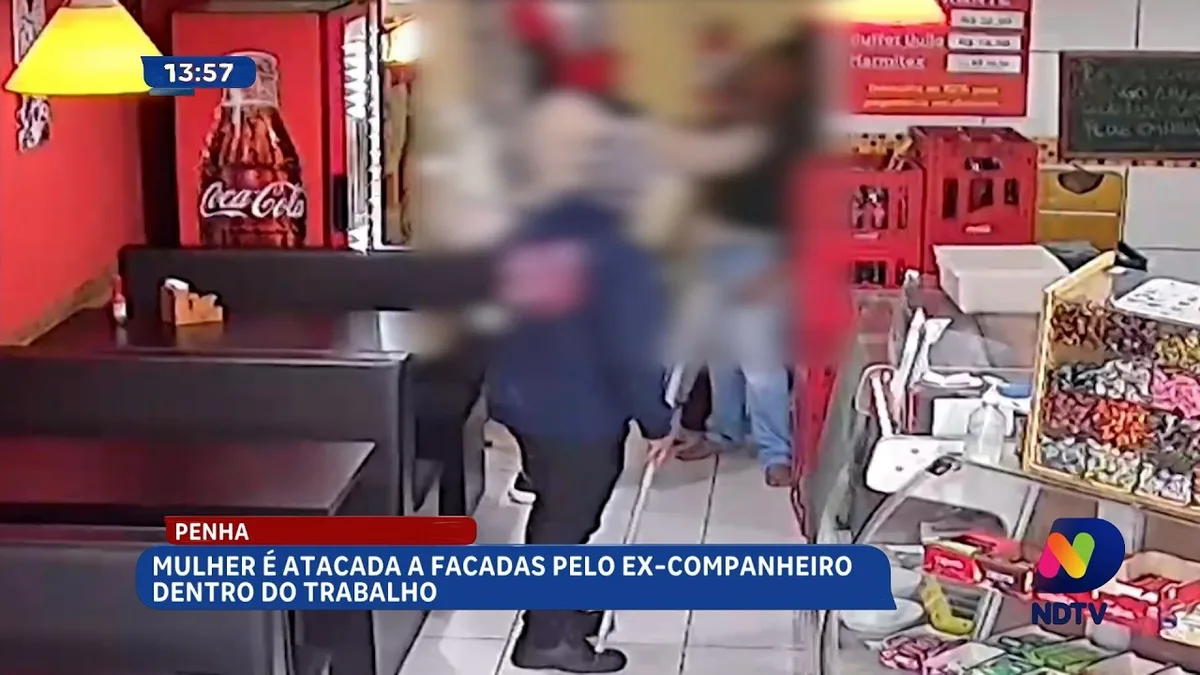 Ex-companheiro ataca mulher a facadas dentro do trabalho em Penha