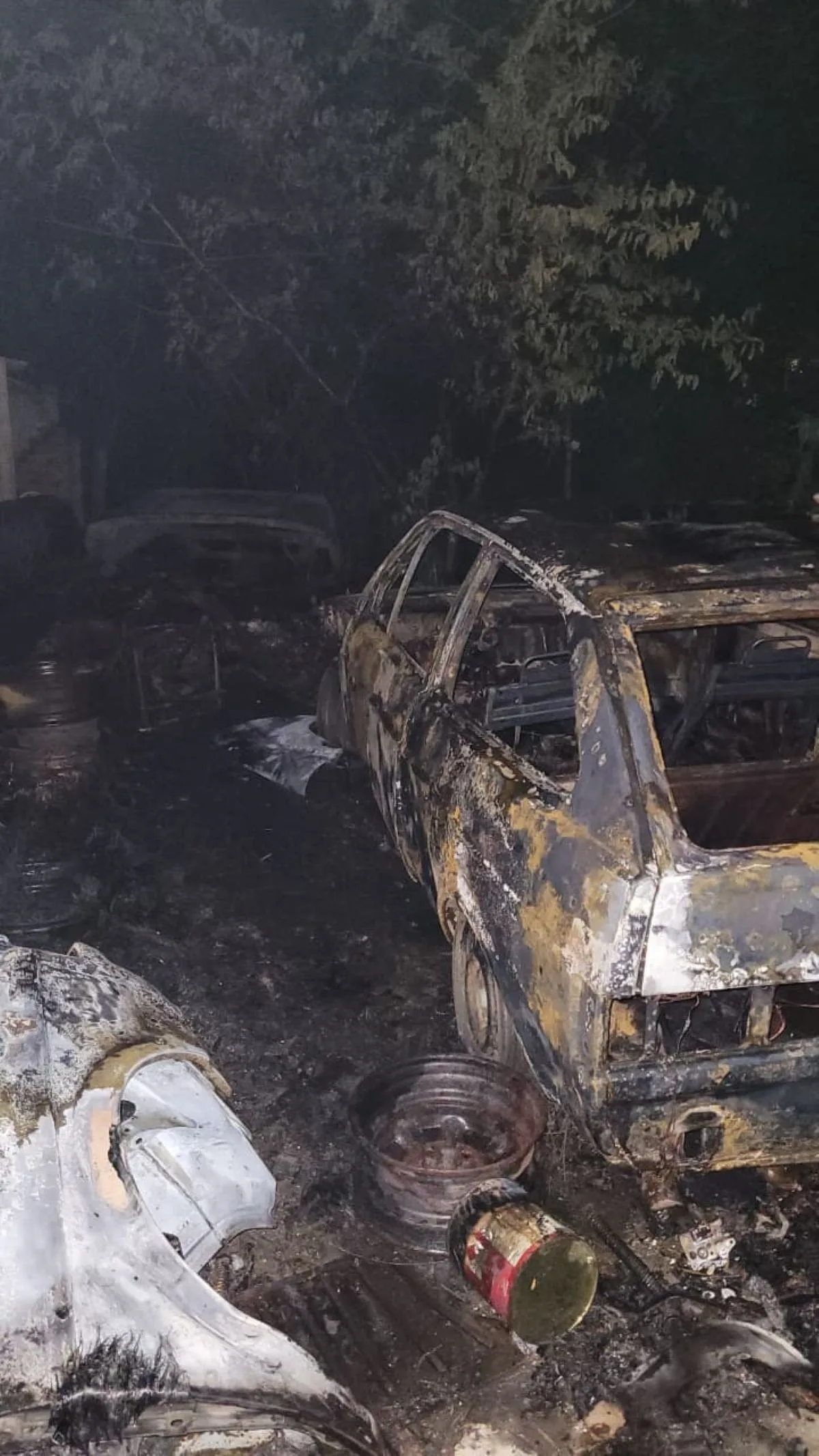Incêndio em vegetação se espalha e atinge oficina mecânica em MG