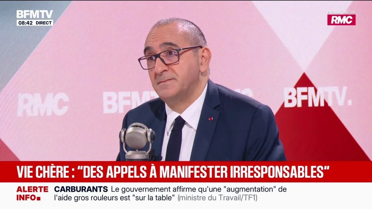 Colère sociale: "On va rester très attentifs aux appels à mobilisation sur la voie publique", affirme Laurent Nuñez, ministre de l'Intérieur