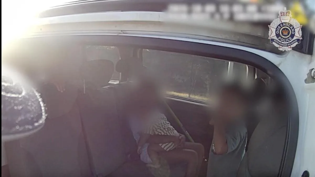 'Really bad': woman driving with five kids unrestrained