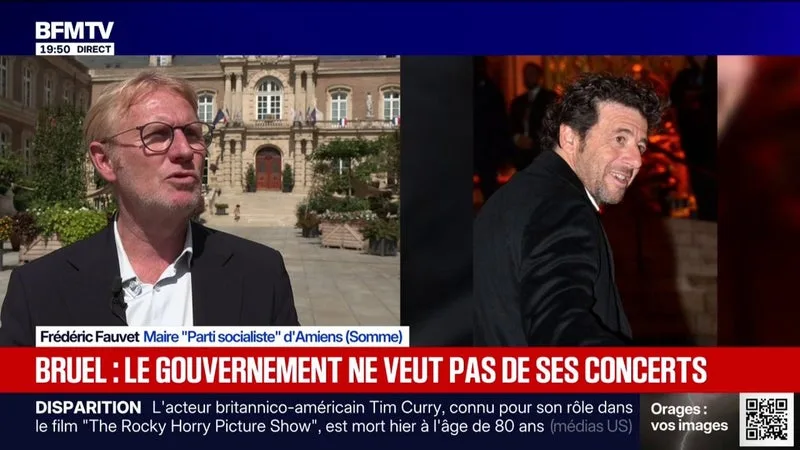 Patrick Bruel "n'est pas le bienvenu", déclare le maire d'Amiens