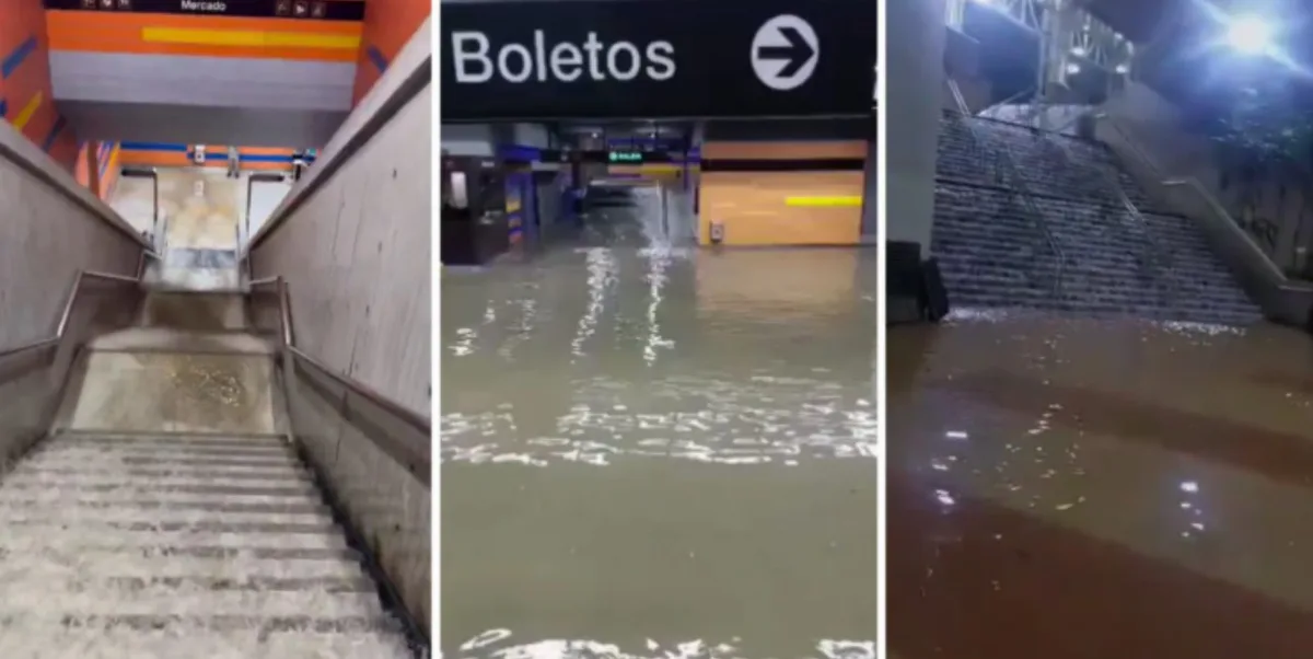 VIDEO: las fuertes lluvias inundaron al menos dos estaciones del Metro de Caracas