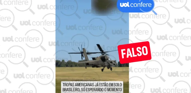 É falso que EUA enviaram tropas ao Brasil para capturar Lula e Moraes