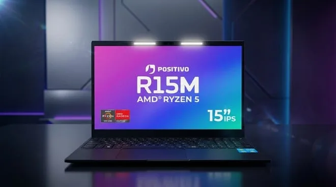 O melhor notebook para trabalho e estudos? Positivo R15M com Ryzen 7 em oferta com cupom
