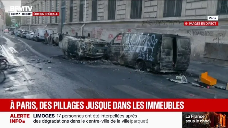 Mobilisations du 17 octobre: les images des dégâts autour de la place de la République à Paris