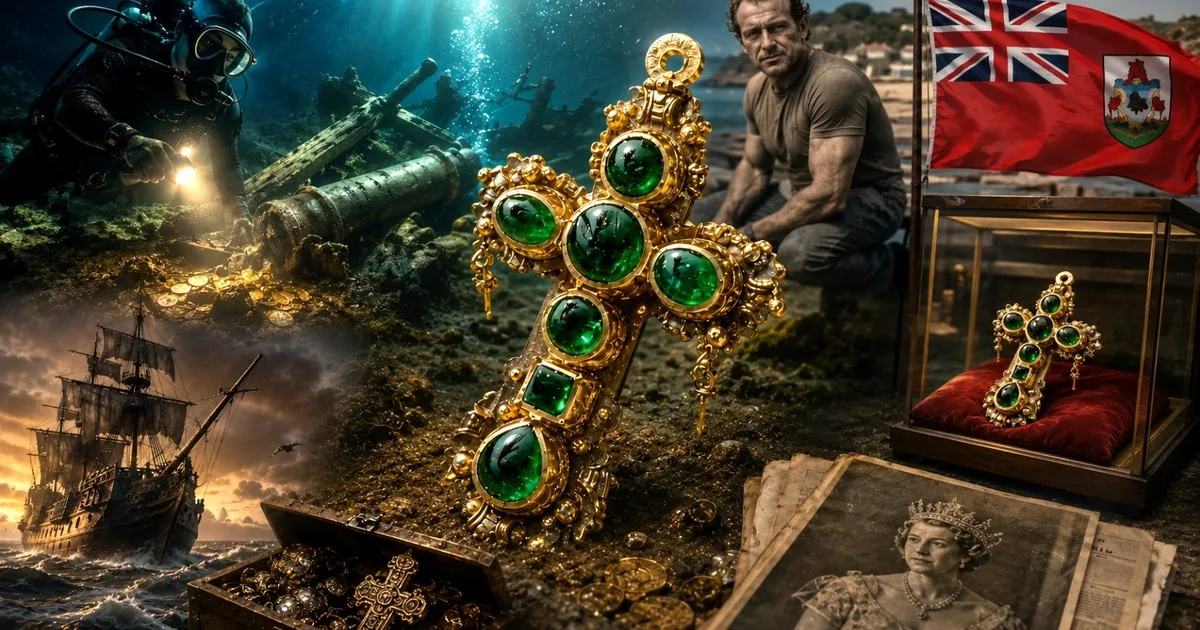 Un buceador encontró una cruz de oro de 22 quilates en un naufragio español, vendió el tesoro al gobierno y décadas después descubrió que la pieza original había sido reemplazada por una réplica de plástico