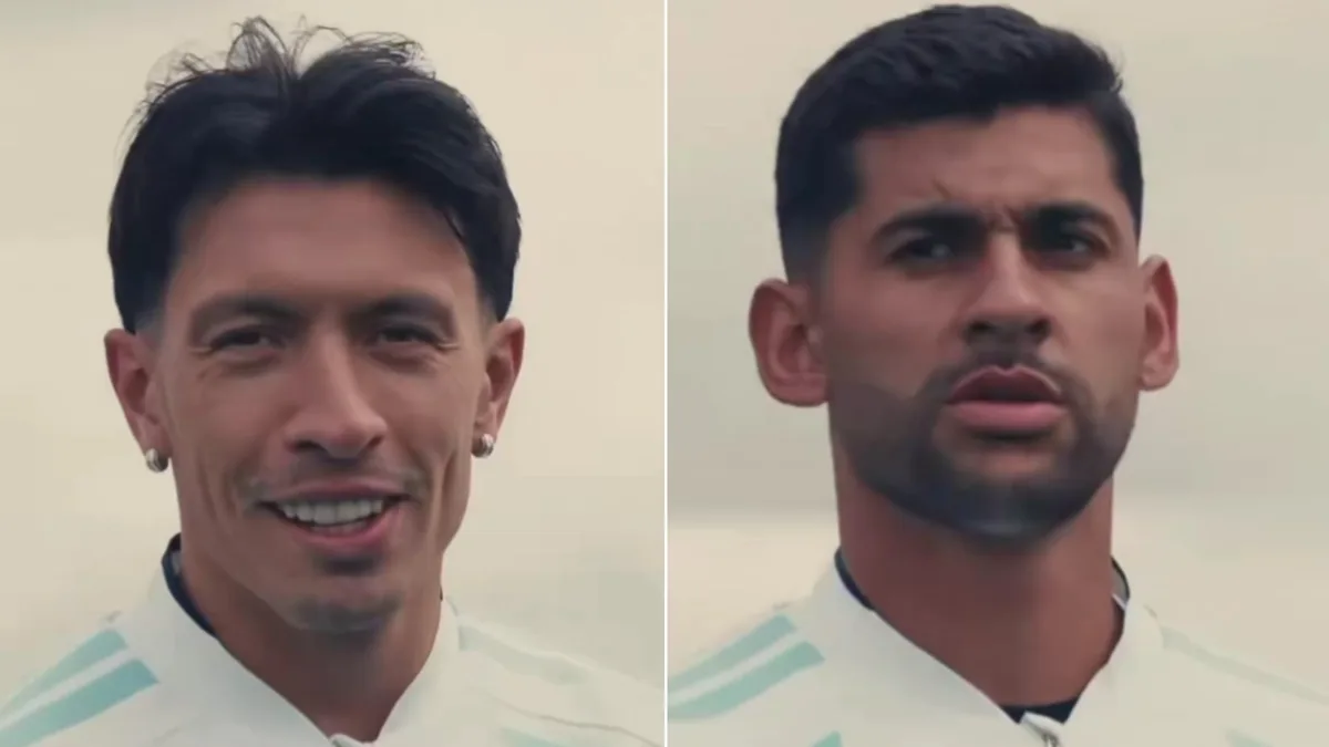 “Está re ancho”: la broma de Lisandro Martínez al Cuti Romero en el primer entrenamiento de la selección argentina