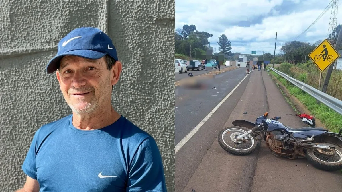 Moto bate na traseira de carro, invade pista contrária e motociclista de 58 anos morre na SC-480