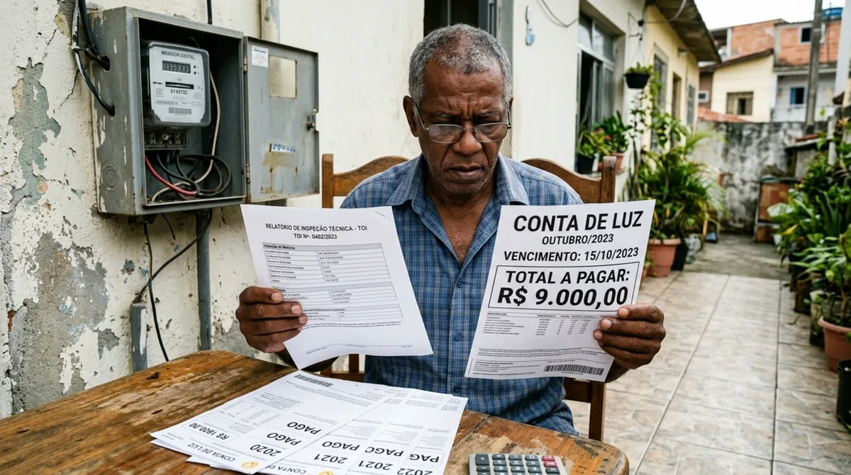 Morador paga luz em dia por 14 anos e recebe cobrança retroativa de R$ 9 mil por um TOI