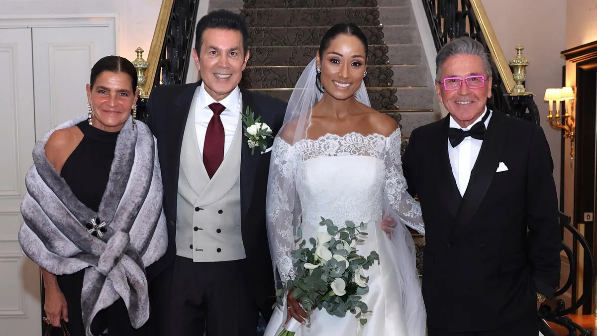 Entramos en la boda de Miguel Sierralta y Alicia Banquez en Madrid: de la actuación de Bertín Osborne al menú y los momentazos de la fiesta