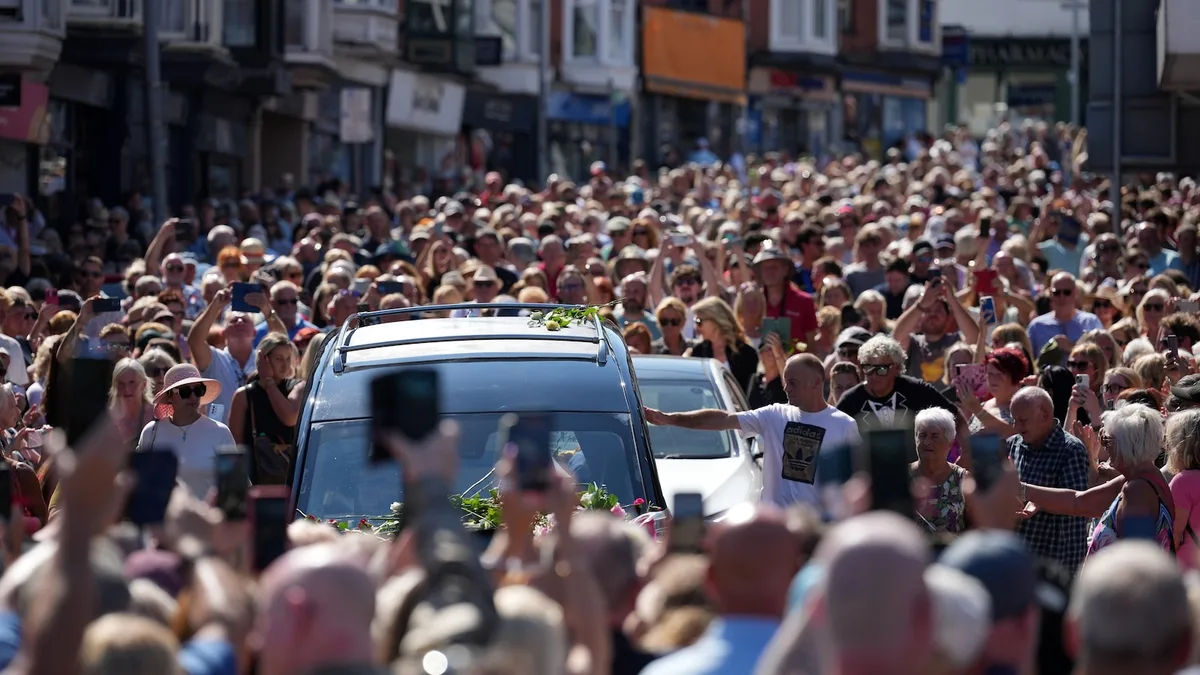 Bonnie Tyler fans line streets of Welsh village as her coffin is brought home