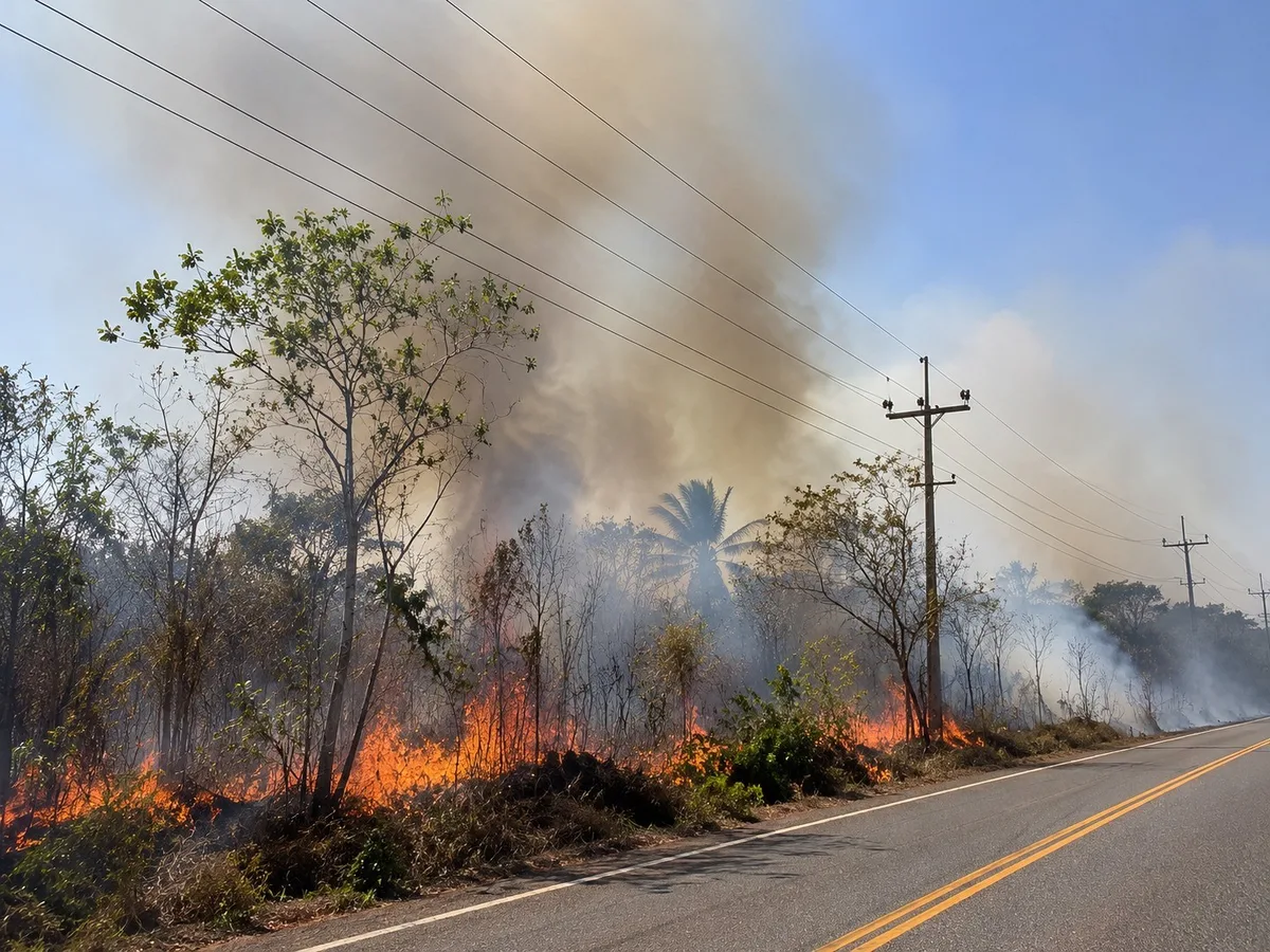 Equatorial Maranhão alerta para impactos das queimadas na rede elétrica