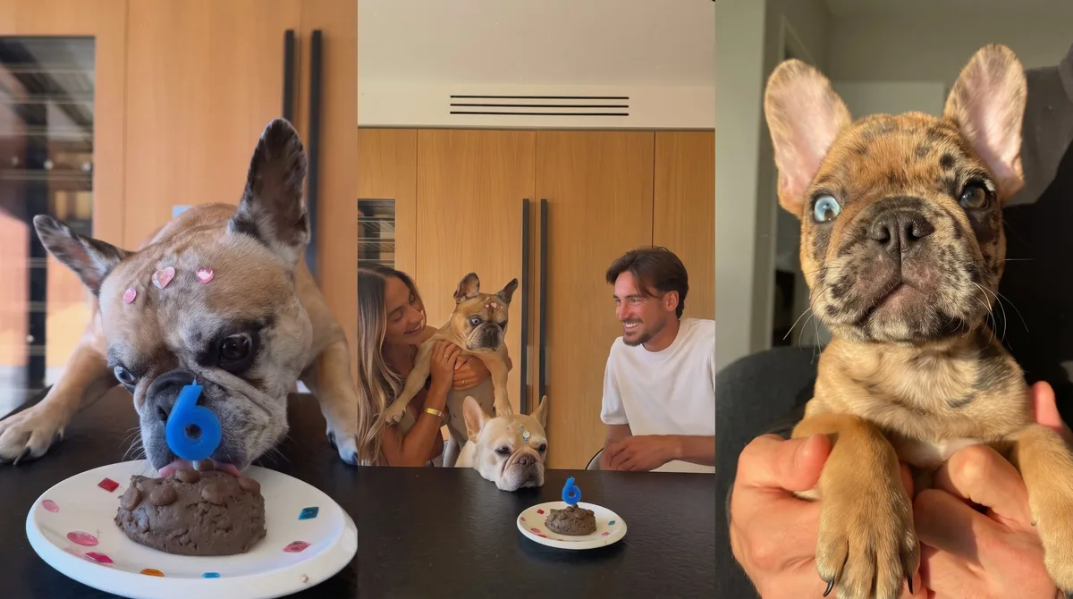 La emotiva celebración de Caro Calvagni y Nicolás Tagliafico por el cumpleaños de una de sus mascotas: “Bebé Pe”