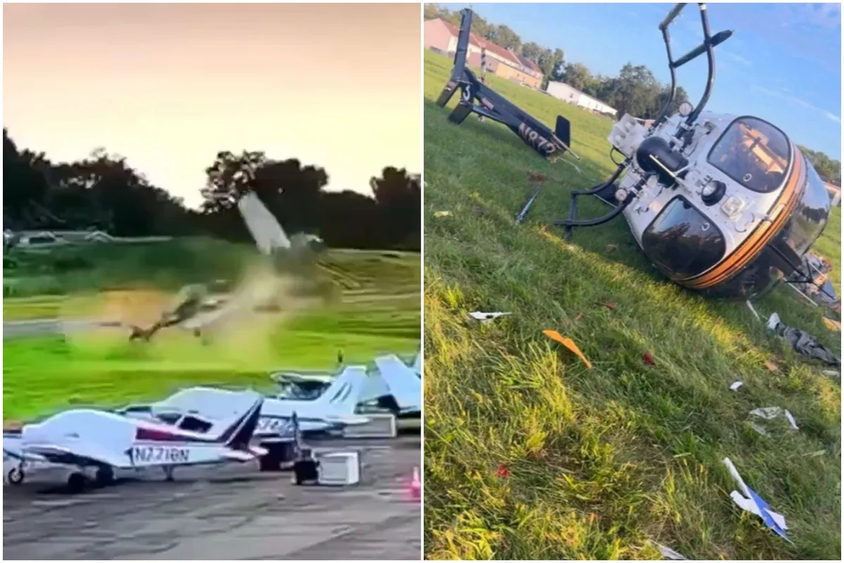 Avião e helicóptero da polícia colidem no ar nos EUA; piloto morre