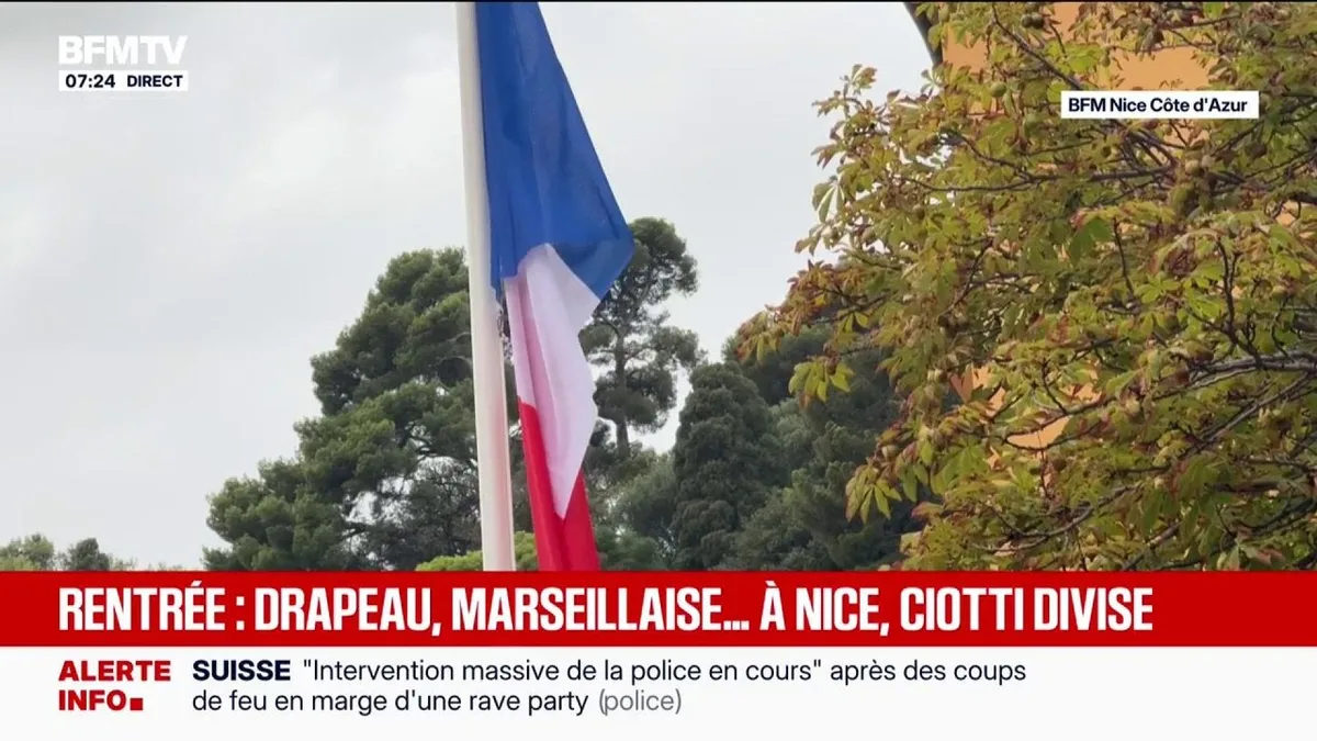 Éric Ciotti annonce l'installation de mâts dans les cours d'école de Nice pour y faire flotter le drapeau tricolore