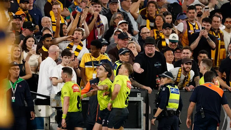 Alleged MCG nacho-thrower faces assault charges after Hawthorn, Brisbane match turned ugly
