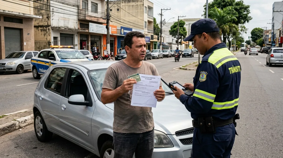 Homem agenda a renovação da CNH vencida há mais de 40 dias, continua dirigindo porque já pagou a taxa do Detran e descobre na fiscalização que o agendamento não regulariza o documento