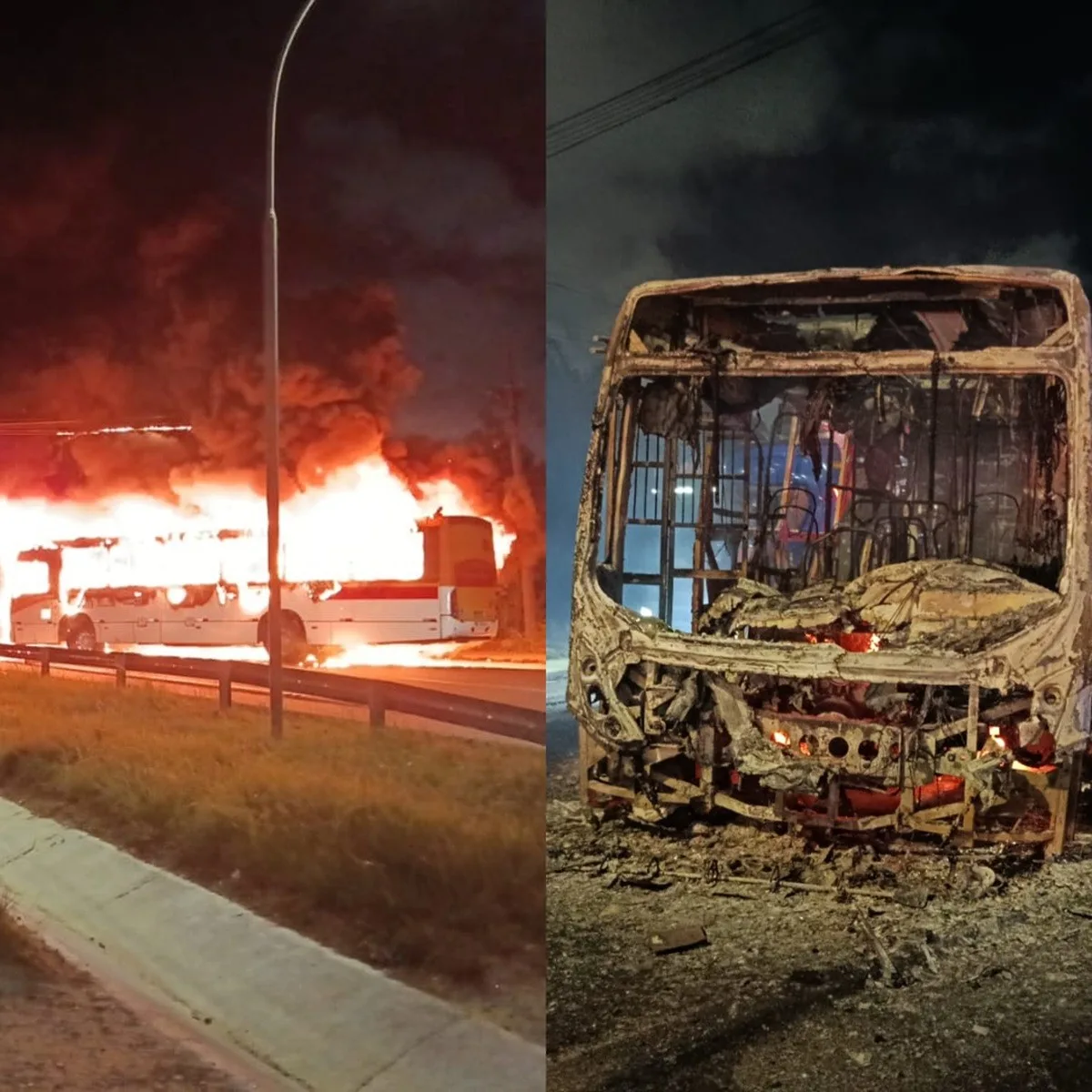Ônibus é incendiado em protesto por morte de jovem no Recife; VÍDEO