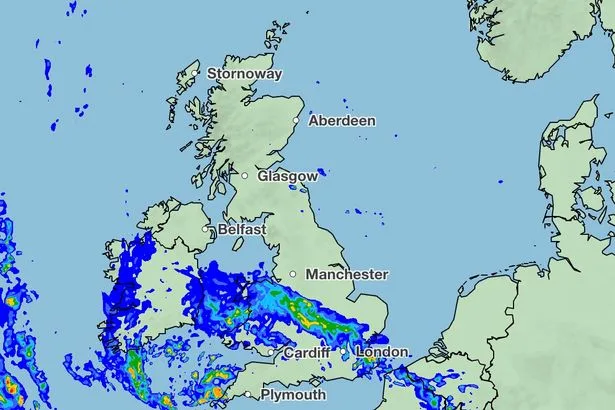 Met Office maps show 79 UK counties face heavy rain and thunderstorms on Tuesday