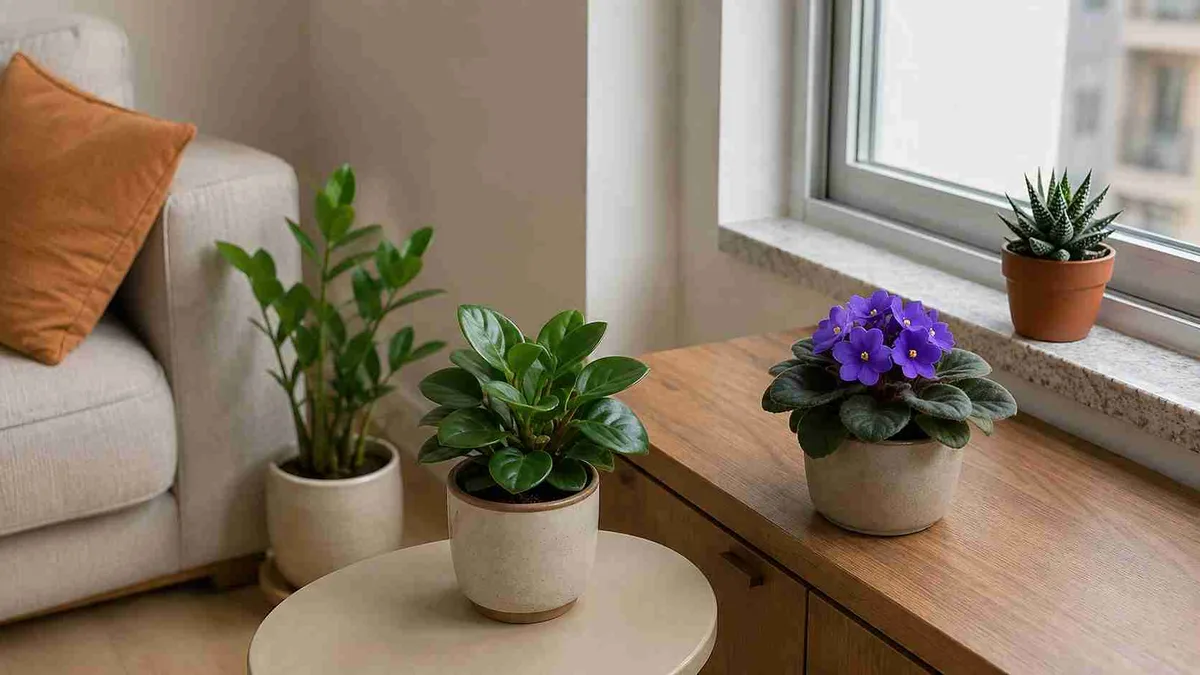 12 plantas para apartamentos que crescem bem em vasos pequenos, suportam ambientes internos e exigem pouca manutenção ao longo do ano