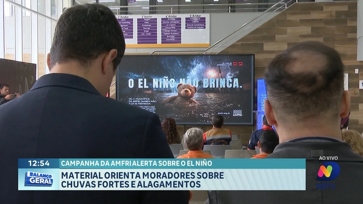 Material orienta moradores sobre como agir durante chuvas fortes
