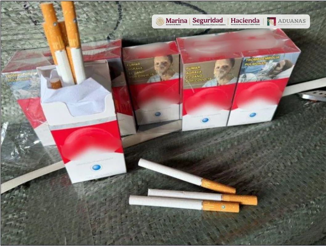 Aseguran 8.7 millones de cigarros apócrifos provenientes de Hong Kong en la Aduana de Lázaro Cárdenas