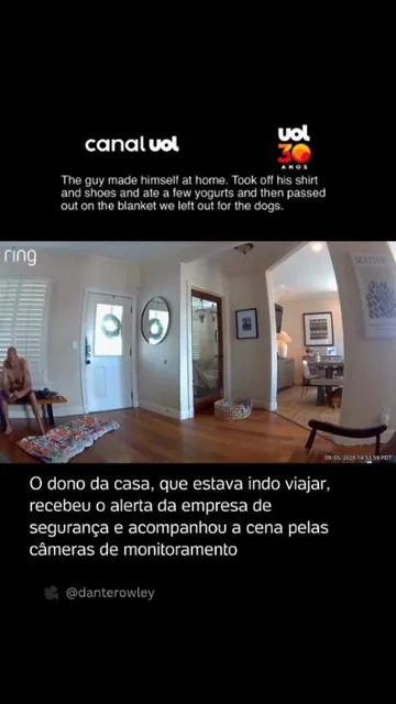 Golden Retriever pede para brincar com homem que invadiu sua casa nos EUA