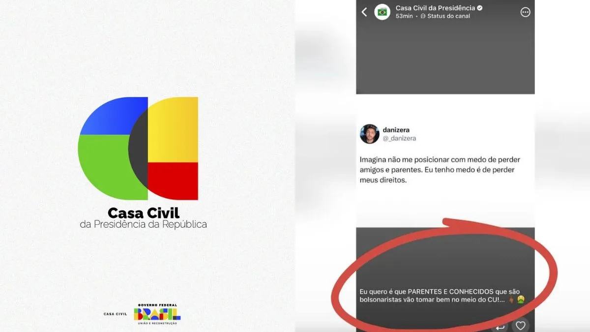 Canal oficial da Casa Civil publica ofensas a apoiadores de Bolsonaro e apaga mensagem: ‘Vão tomar no c*’