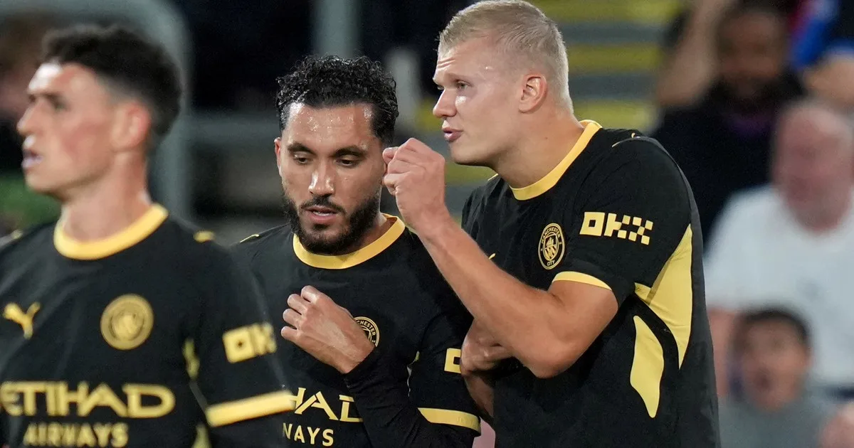 Nuevo look, viejas mañas: Haaland marcó sus primeros goles de la temporada con Manchester City