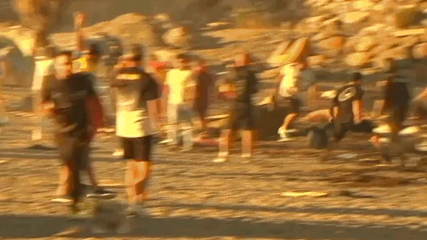 Locals torch migrant shelters as Spain's PM points blame beyond the border