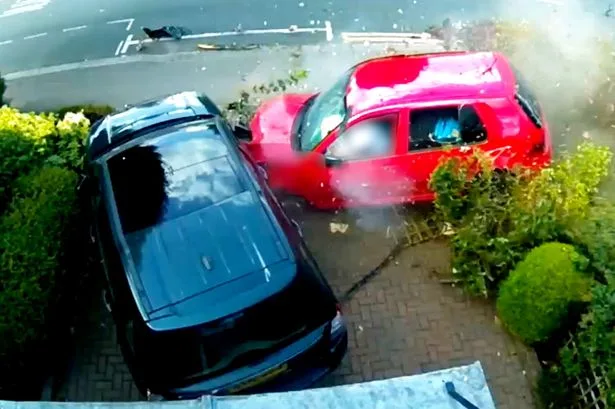Boy racer smashes into garden just seconds after seriously injuring pensioner