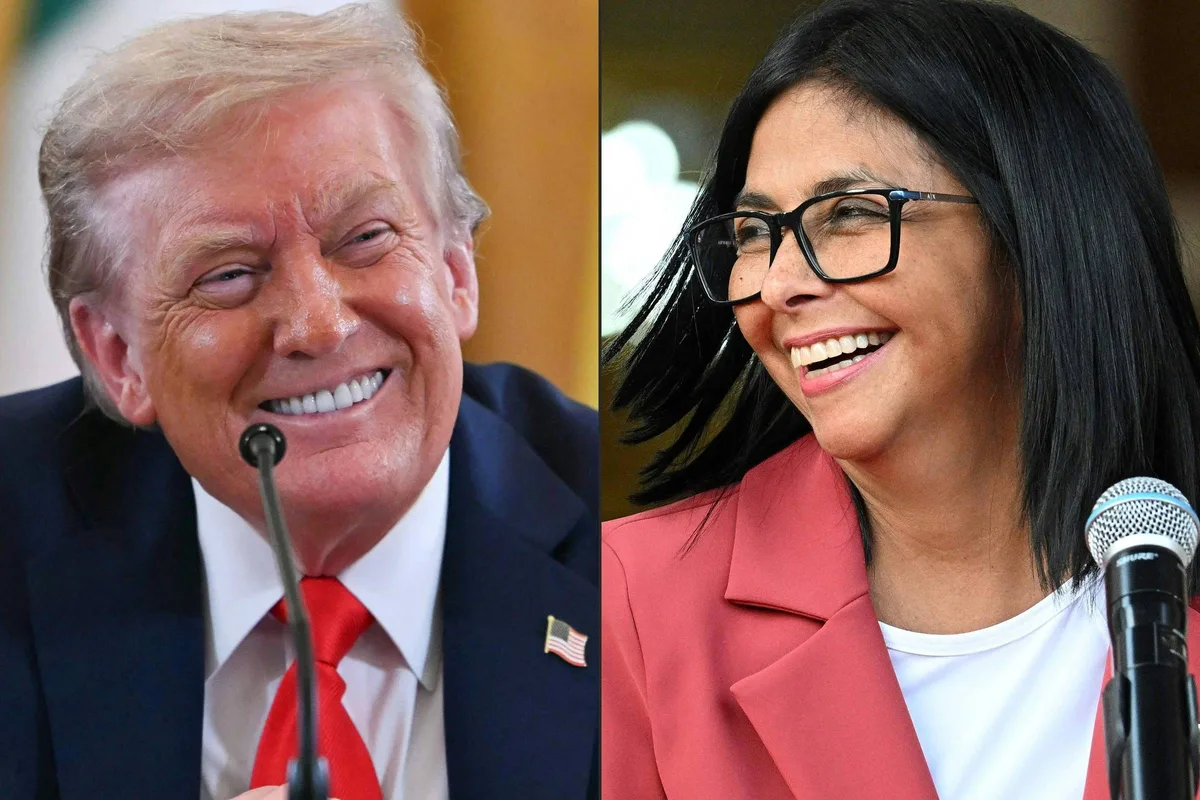Trump vai se encontrar com Delcy Rodríguez em NY, onde Maduro está preso