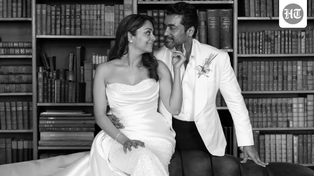 Jyotika, Suriya can't take eyes off each other in inside pics from vow renewal at Scottish castle on 20th anniversary