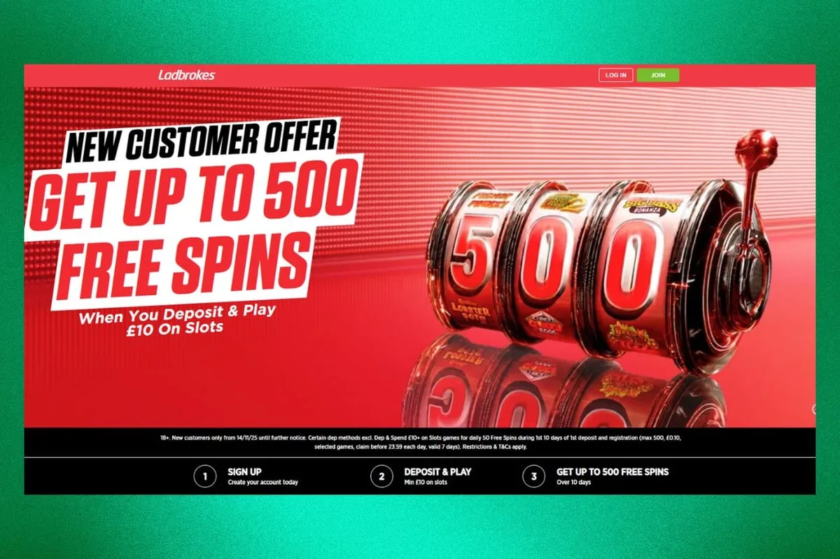 Ladbrokes free spins offer: 500 free spins as a welcome bonus