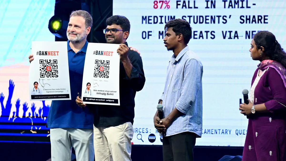 Don’t be afraid, stand up for what you believe in, Rahul tells agitating students