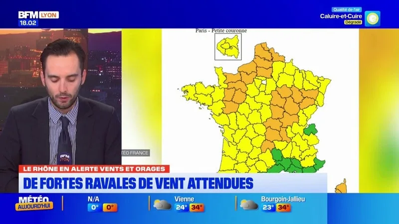 Le Rhône en alerte vents et orages : de fortes ravales de vent attendues
