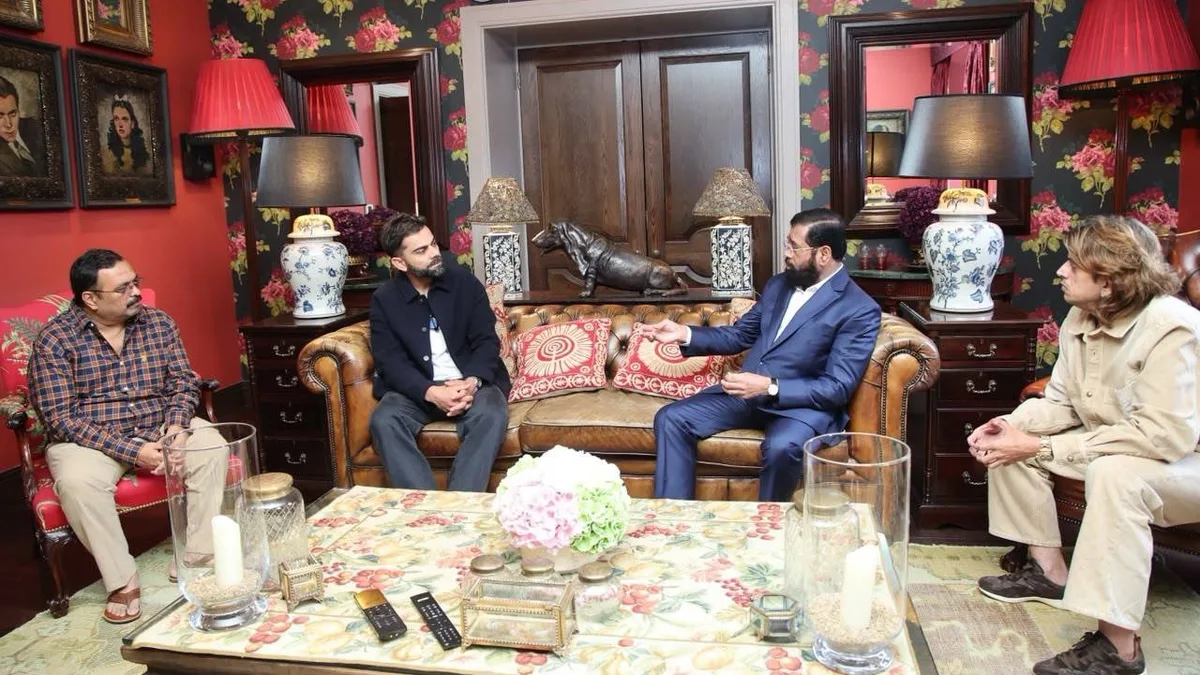Virat Kohli Meets Maharashtra Deputy CM Eknath Shinde In London