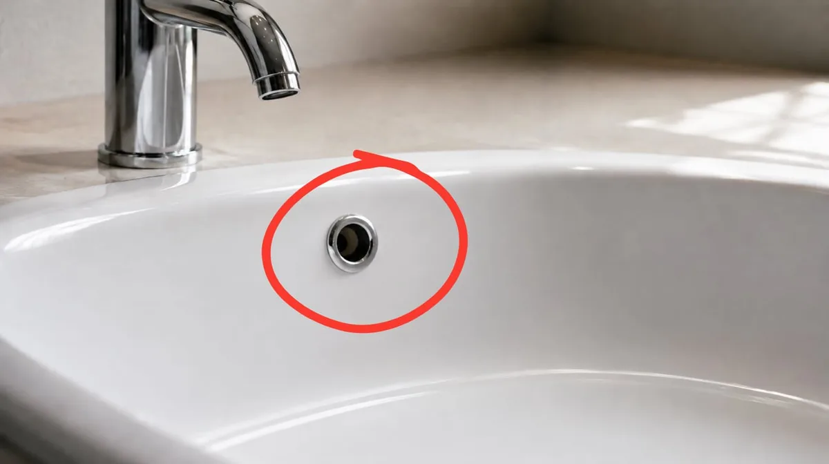 Pocos lo saben: para qué sirve el agujero ubicado en la parte superior de la pileta del baño