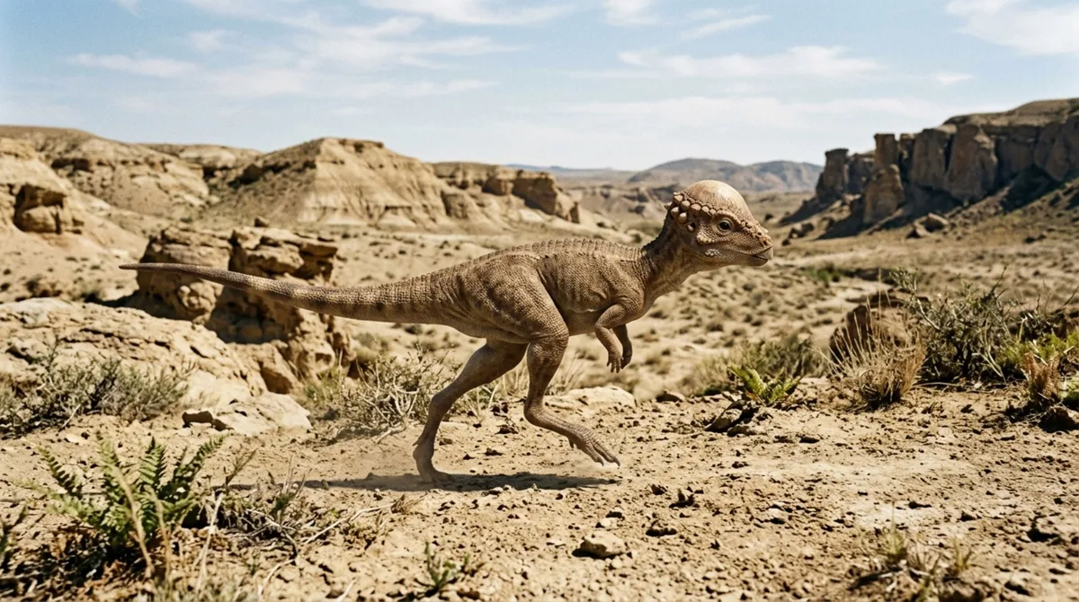 Um dinossauro menor que um metro já tinha a cabeça em forma de cúpula antes de terminar de crescer e preservou mãos e cauda quase nunca encontradas no grupo