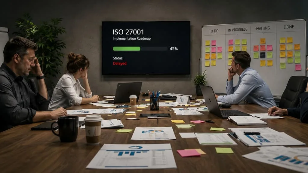 Projeto de implementação da ISO 27001 parado? Nós ajudamos