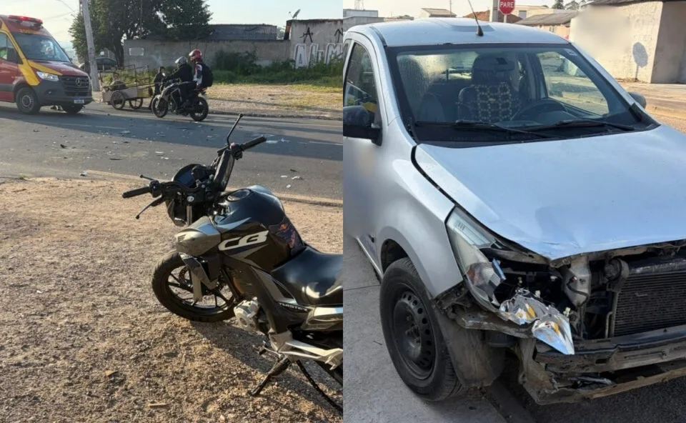 Dois acidentes com motos deixam feridos e geram confusão no Guarituba, em Piraquara