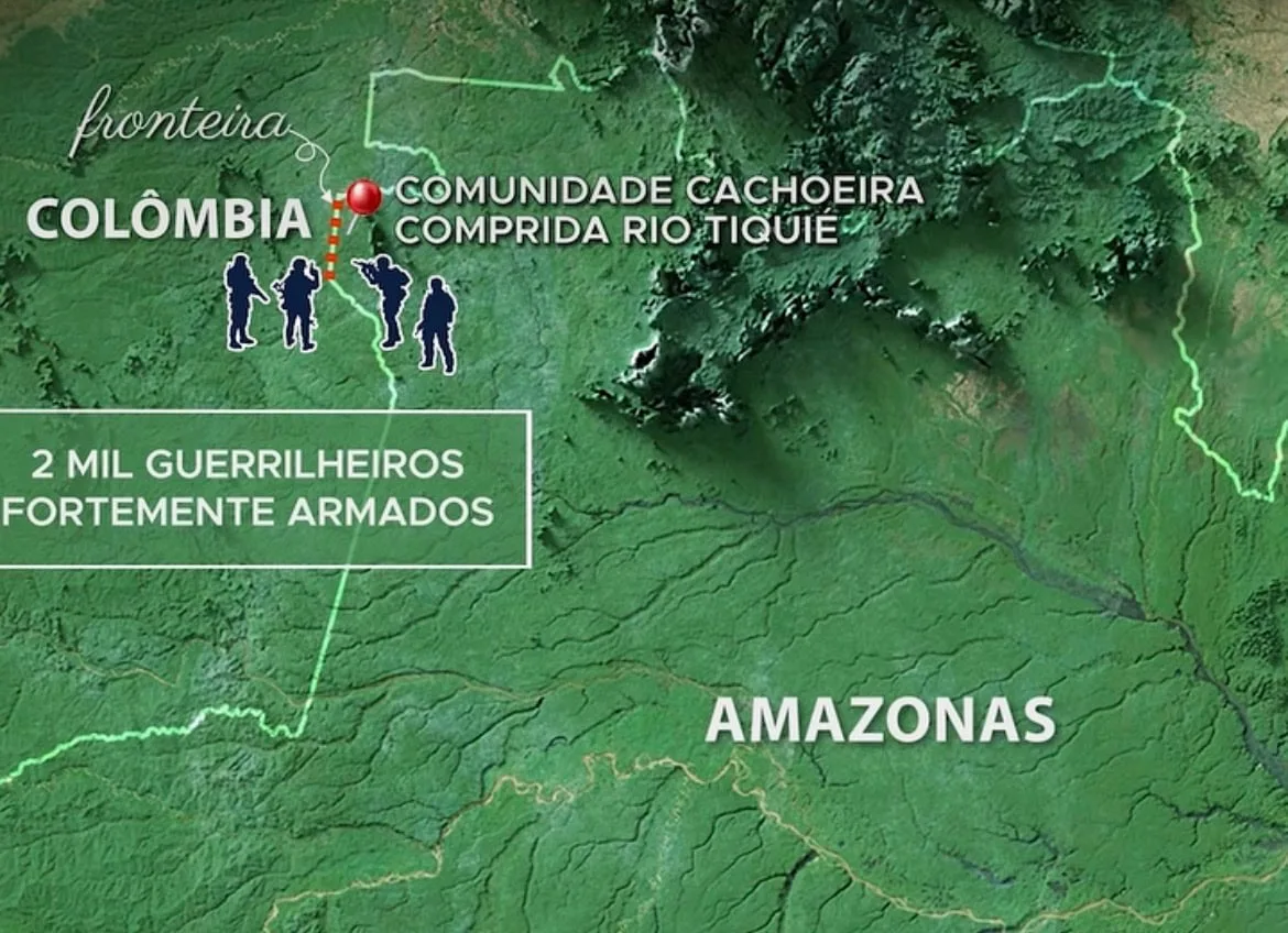 Comunidades indígenas denunciam presença de cerca de 2 mil guerrilheiros armados no interior do Amazonas