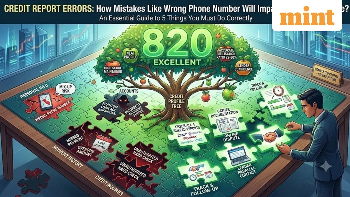 Credit report errors: How mistakes like wrong phone number will impact your credit score? 5 things you must do correctly