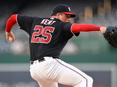 Jackson Kent earns his 1st major league win as the Nationals beat the Marlins 9-2