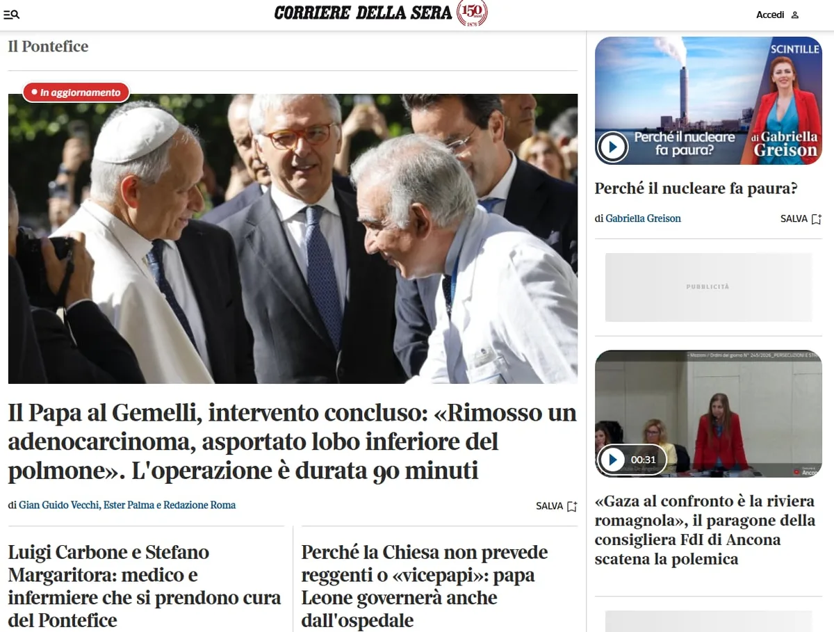 La operación del papa León XIV llegó a los principales medios internacionales: qué destacaron