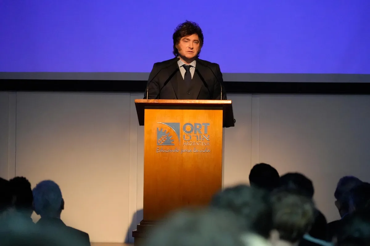 Milei habló sobre la IA ante alumnos de la escuela ORT en medio de un riguroso operativo de seguridad