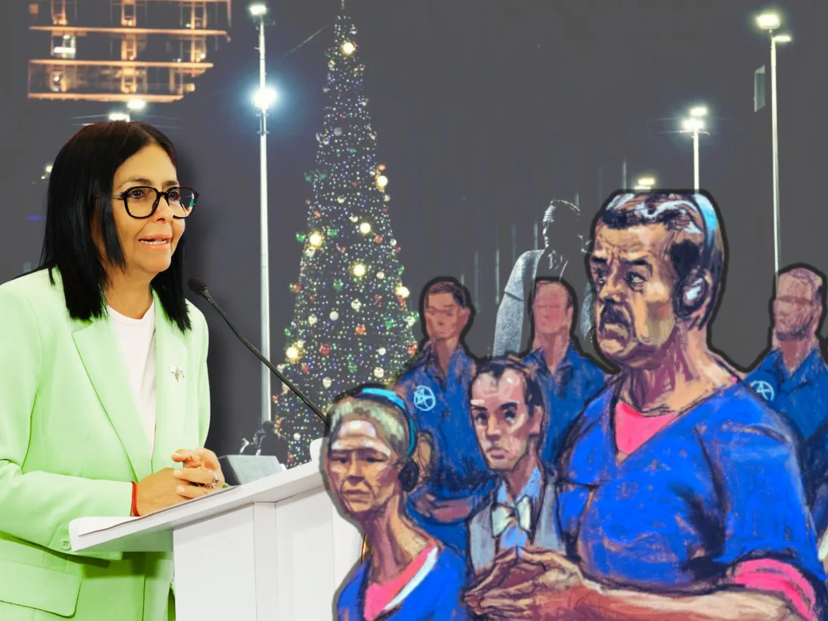 Delcy mandó montar el arbolito el día que la justicia apretó a Maduro y Cilia