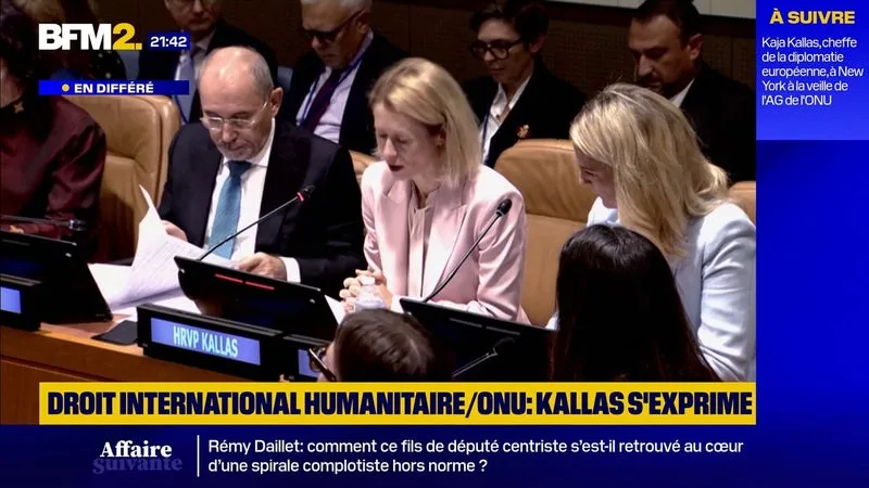 "Les principes du droit international humanitaire sont violés sous nos yeux", alerte Kaja Kallas