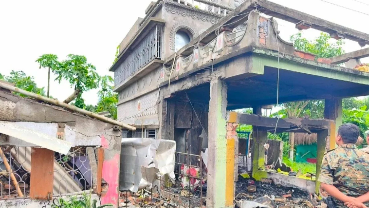 Powerful explosion in TMC leader's house in Bengal; BJP claims bombs stored inside